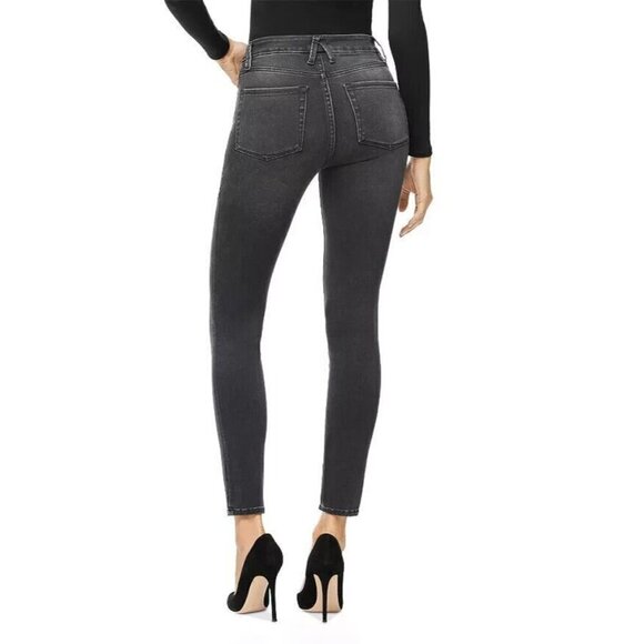 Good American Good Legs Grey Ankle Skinny Jeans Size 2/26 - Picture 2 of 11